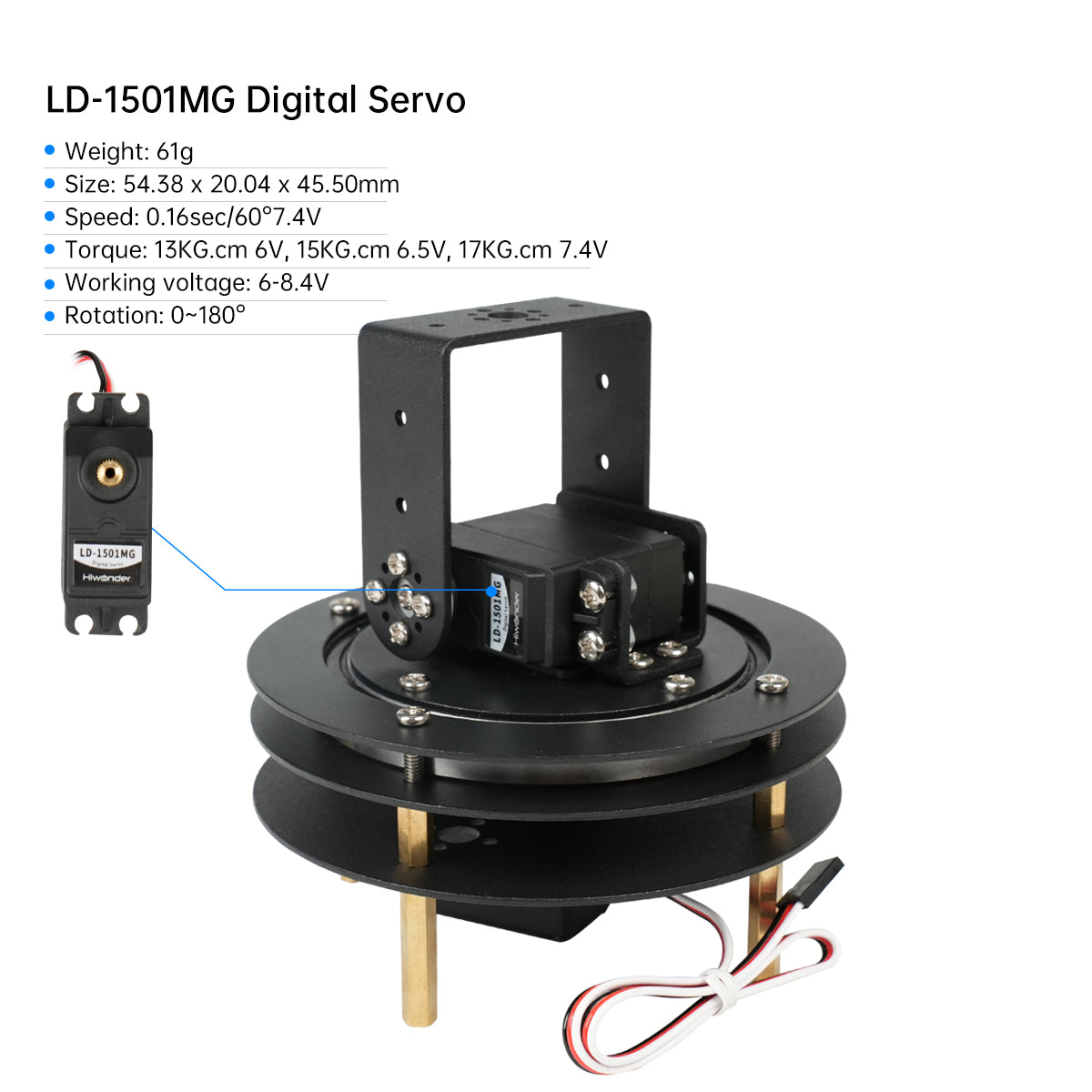 Hiwonder Unassembled 2 DOF Pan - Servo Pan Tilt review and price