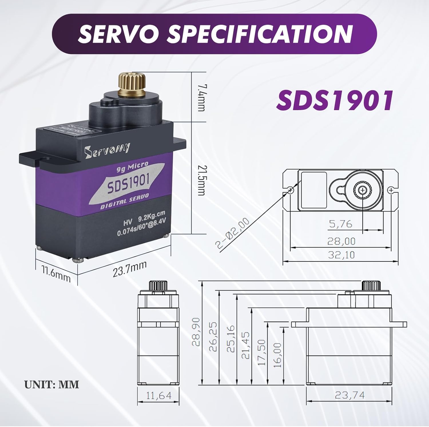 SERVOMY-SDS1901 Digital 9G Mic - Sg90 Servo review and price